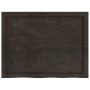 Tablero mesa madera roble tratada marrón oscuro 80x60x(2-6) cm