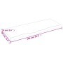 Tablero mesa madera roble tratada marrón oscuro 100x40x(2-4) cm