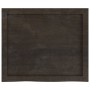 Tablero mesa madera roble tratada marrón oscuro 60x50x(2-4) cm