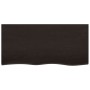 Tablero mesa madera roble tratada marrón oscuro 100x50x(2-6) cm