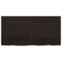 Tablero mesa madera roble tratada marrón oscuro 120x60x(2-6) cm