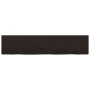 Tablero mesa madera roble tratada marrón oscuro 180x40x(2-6) cm