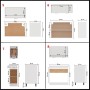 Juego de muebles de cocina 11 piezas aglomerado blanco