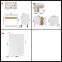 Juego de muebles de cocina 11 piezas aglomerado blanco
