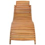 Tumbonas 2 unidades con cojines madera maciza de acacia