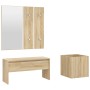 Juego de muebles de recibidor madera contrachapada roble Sonoma
