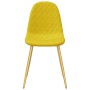 Sillas de comedor 6 uds terciopelo amarillo mostaza