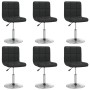 Sillas de comedor 6 unidades cuero sintético negro