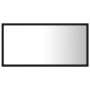 Espejo baño LED negro acrílico 80x8,5x37 cm