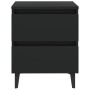 Mesitas de noche 2 uds madera contrachapada negro 40x35x50 cm