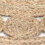 Alfombra redonda con diseño yute trenzado 90 cm