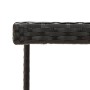 Mesa de jardín ratán sintético y vidrio negra 109x107x74 cm