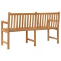 Banco de jardín de madera maciza de teca 150 cm