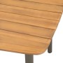 Mesa de jardín madera maciza de acacia y acero 150x90x72 cm