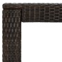 Mesa alta de jardín ratán sintético marrón 100x60,5x110,5 cm