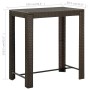Mesa alta de jardín ratán sintético marrón 100x60,5x110,5 cm