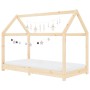 Estructura de cama infantil de madera maciza de pino 70x140 cm