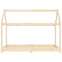 Estructura de cama infantil de madera maciza de pino 70x140 cm