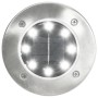 Lámparas solares de suelo 8 unidades luces LED blanco