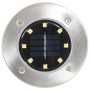 Lámparas solares de suelo 8 unidades luces LED blanco