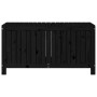Caja de almacenaje jardín madera de pino negro 121x55x64 cm