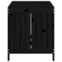 Caja de almacenaje jardín madera de pino negro 121x55x64 cm