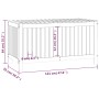 Caja de almacenaje jardín madera de pino negro 121x55x64 cm