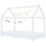 Estructura de cama infantil madera maciza pino blanco 80x160 cm