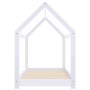 Estructura de cama infantil madera maciza pino blanco 80x160 cm