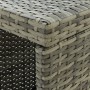 Mesa bar estante almacenaje 120x60x110cm ratán sintético gris