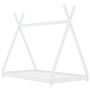 Estructura de cama infantil madera maciza pino blanco 80x160 cm