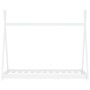 Estructura de cama infantil madera maciza pino blanco 80x160 cm