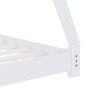 Estructura de cama infantil madera maciza pino blanco 80x160 cm