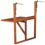 Mesa de balcón colgante madera de acacia maciza 64,5x44x80 cm