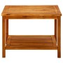 Mesa de centro de madera maciza de acacia 60x60x45 cm