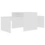 Set de mesas de centro madera contrachapada blanco 100x48x40 cm