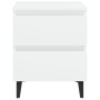 Mesitas de noche 2 uds madera contrachapada blanco 40x35x50 cm