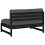 Sofá central madera maciza de pino negro 120x80 cm