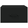Mesitas de noche de pared 2 uds negro 35x35x20 cm