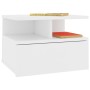 Mesita de noche flotantes 2 uds madera contrachapada 40x31x27cm