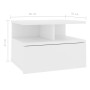 Mesita de noche flotantes 2 uds madera contrachapada 40x31x27cm