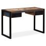 Escritorio con 2 cajones madera maciza reciclada 120x50x76 cm
