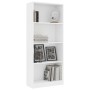 Estantería de 4 niveles madera contrachapada blanca 60x24x142cm