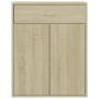 Aparador de madera contrachapada color roble Sonoma 60x30x75 cm