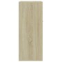 Aparador de madera contrachapada color roble Sonoma 60x30x75 cm