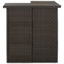 Mesa de bar de esquina marrón ratán sintético 100x50x105 cm