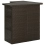 Mesa de bar de esquina marrón ratán sintético 100x50x105 cm