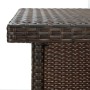 Mesa de bar de esquina marrón ratán sintético 100x50x105 cm