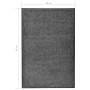 Felpudo lavable gris antracita 60x90 cm