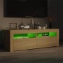 Mueble de TV con luces LED roble Sonoma 120x35x40 cm